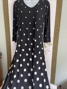 Attitudes by Renee polka dot swing dress XSP